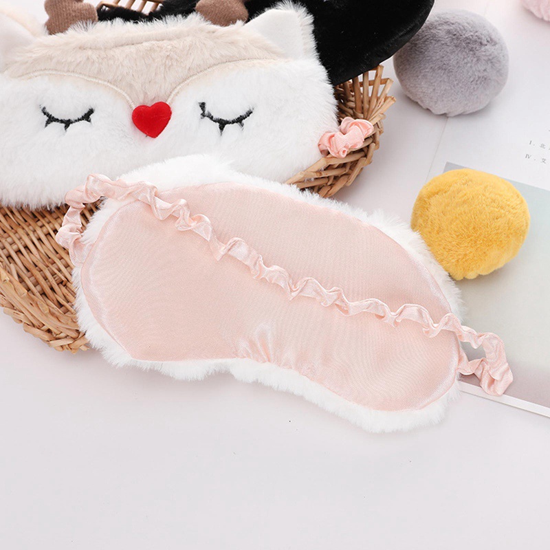 Miếng bịt mắt ngủ bằng lông nhung hình nai sừng tấm độc đáo