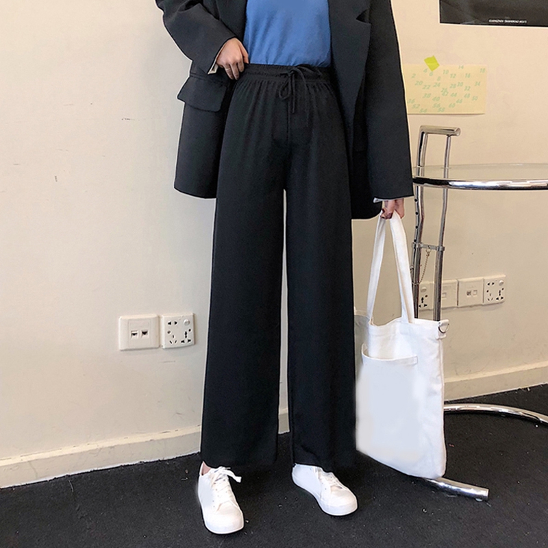 Quần ống rộng dáng dài phong cách thời trang Hàn Quốc retro cho nữ | BigBuy360 - bigbuy360.vn