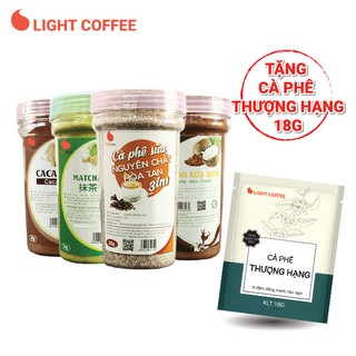 Combo 4 hũ (90g/hũ) Bột hòa tan pha thức uống hiện đại - Light Coffee - Mùi thơm đặc trưng của cà phê hòa quyện với sữa