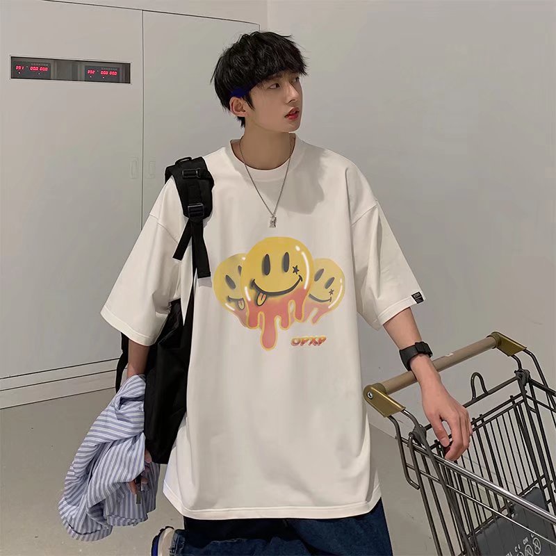 Áo Thun Tay Ngắn Dáng Rộng In Họa Tiết Hoạt Hình Thoải Mái Thời Trang Mùa Hè Cho Nam Và Nữ