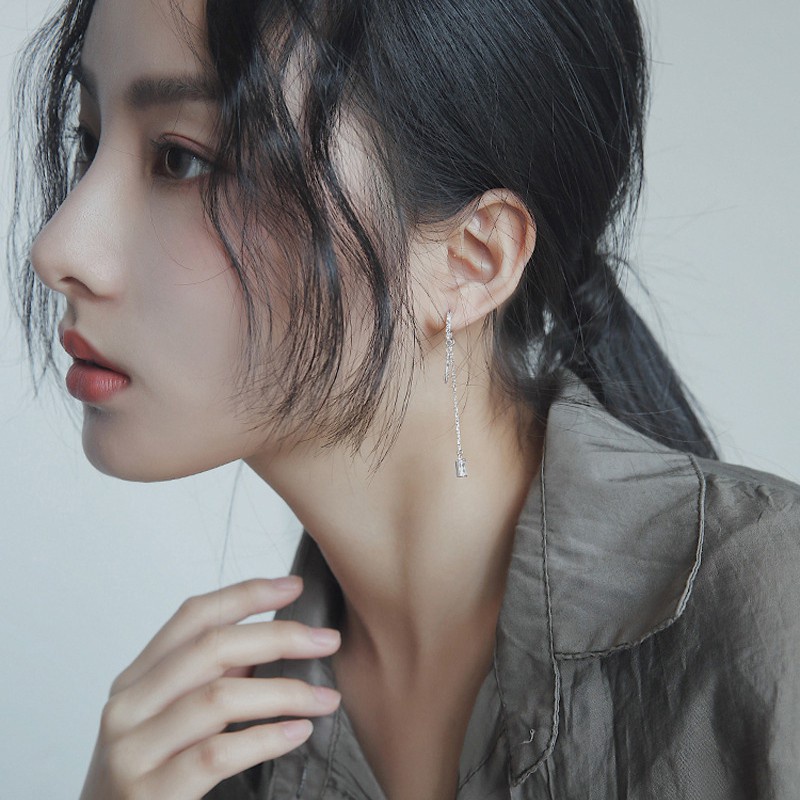 Bông tai bạc khoen tròn cá tính dành cho nữ (1 chiếc) ANNIE B80