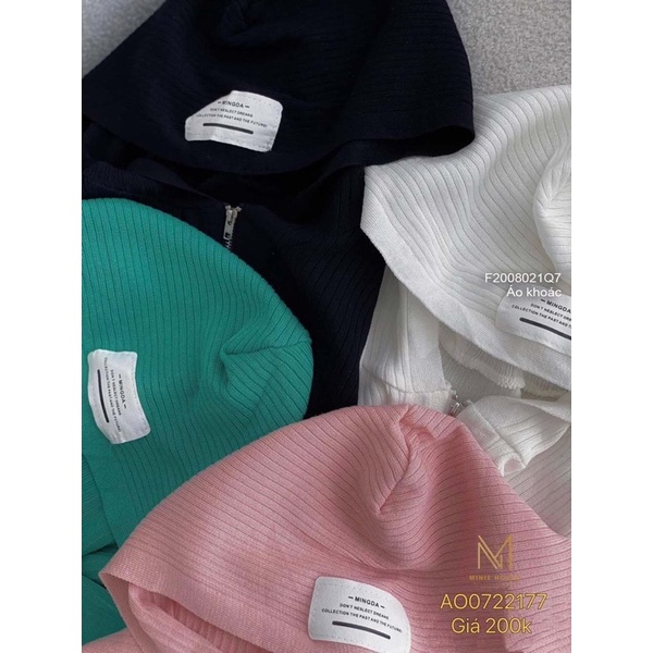 Áo khoác len có nón kéo khóa hàng nhập chuẩn