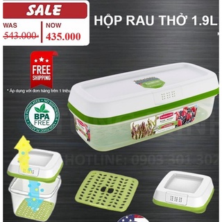 Hộp đựng rau củ rubbermaid fresh works 1.9 lít