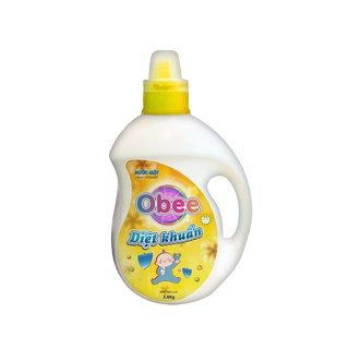 Nước giặt Obee diệt khuẩn can 3.8 kg, nước giặt xả 2 trong 1, kháng khuẩn, hương thơm tươi mát
