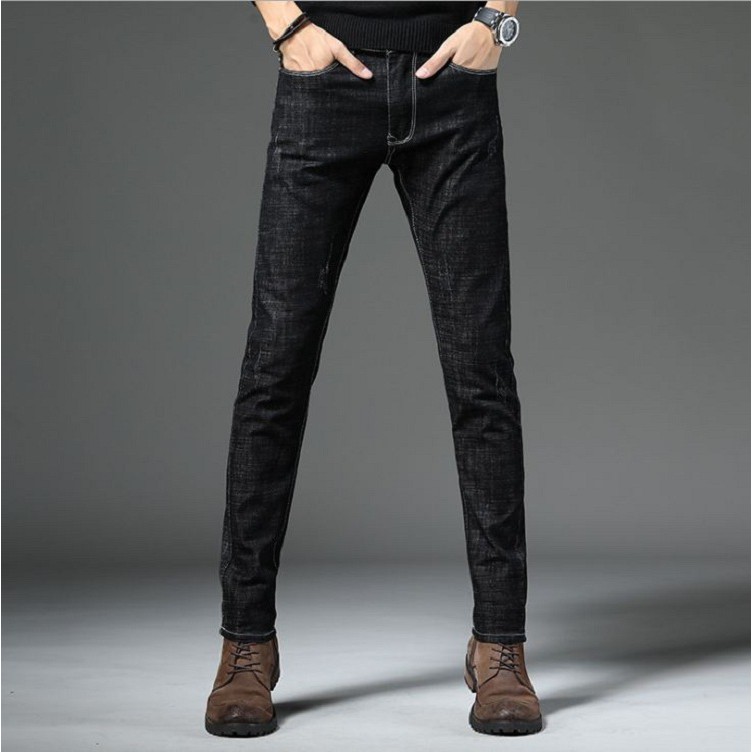 Quần Jeans Nam Co Giãn OoKi Quần Bò Nam Ống Côn Cào Nhẹ Nhuẩn Form