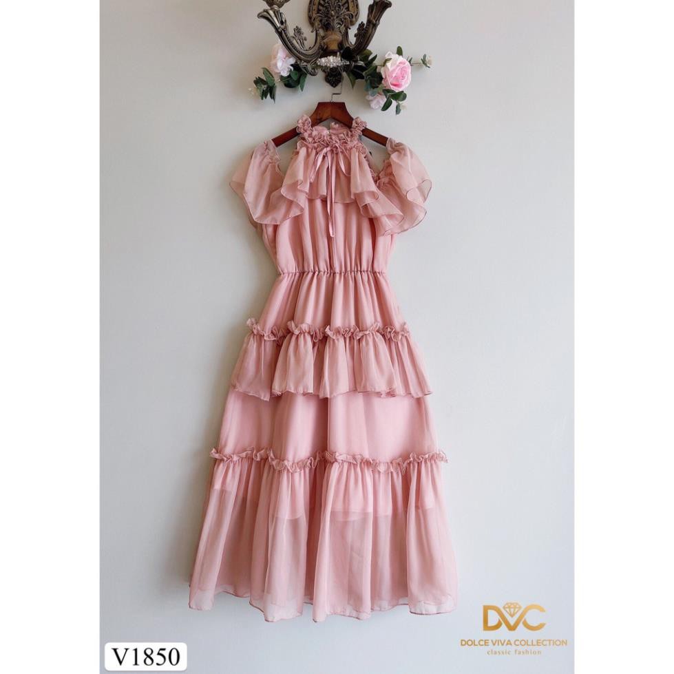 Váy maxi be khoét vai V1850 -  Váy DVC  (Kèm ảnh thật trải sàn do shop tự chụp) | BigBuy360 - bigbuy360.vn