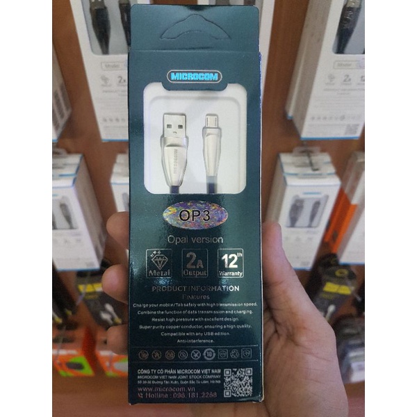 Cáp sạc Microcom ,USB Micro, sạc pin 100%, chíp cáp sạc tự ngắt,chất liệu dây dù cao cấp
