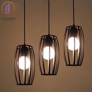 Đèn Thả Nghệ Thuật Lồng Sắt Hình Trụ Retro