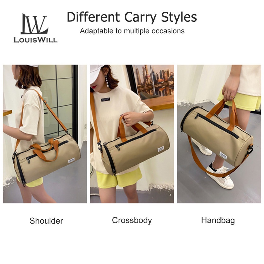 Túi xách du lịch LOUISWILL bằng vải oxford chống thấm nước tiện dụng dành cho nam và nữ