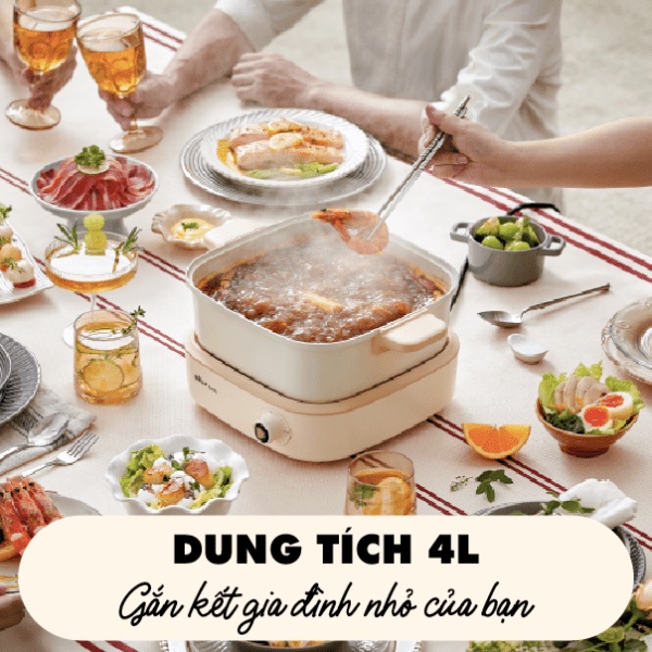 Nồi lẩu điện đa năng Bear DHG-C40M1 - 4L, Bảo hành 18 tháng