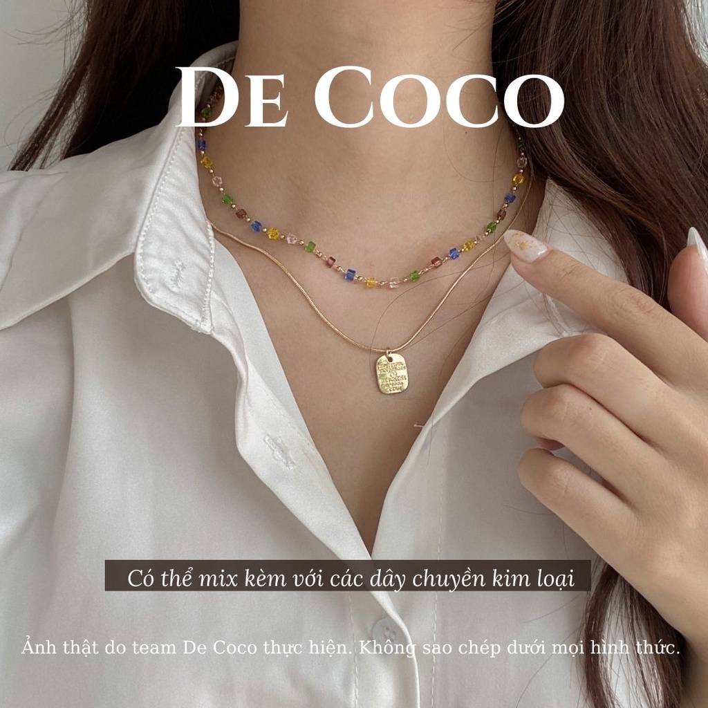 Vòng cổ đá pha lê sắc màu Crystal De Coco