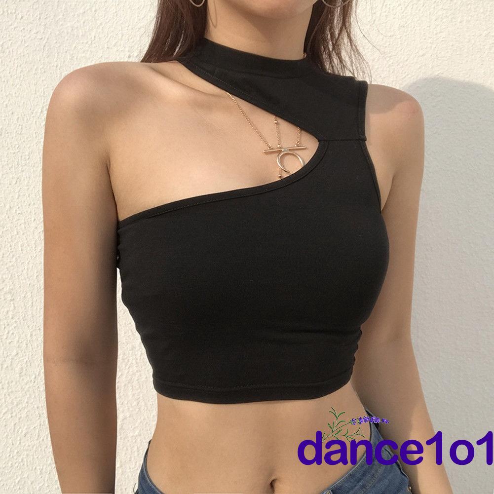 Áo thun nữ không tay hở eo thời trang quyến rũ