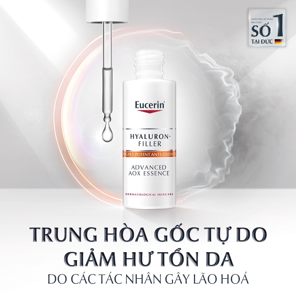 Eucerin - Tinh Chất Ngừa Lão Hóa và Se Khít Lỗ Chân Lông Eucerin Hyaluron-Filler Advanced AOX Essence 30ml
