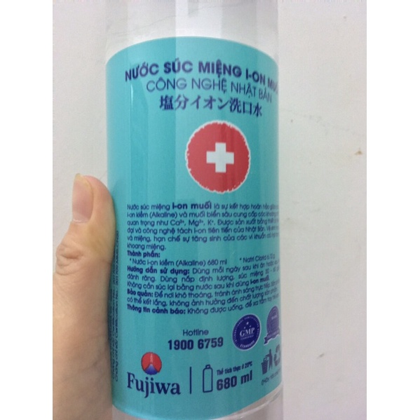 Nước muối sinh lý xúc miệng công nghệ nhật bản 680ml.