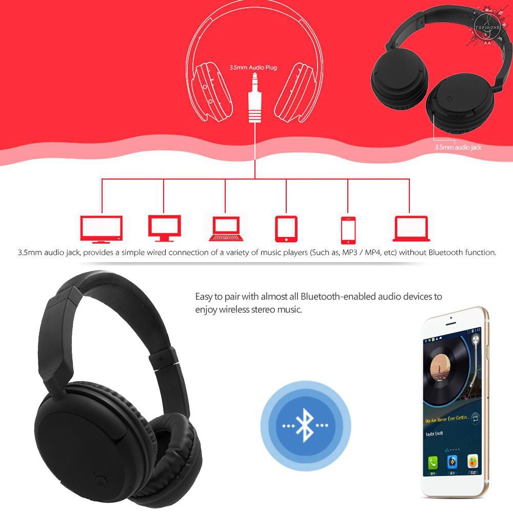 Tai nghe không dây kết nối Bluetooth 3.5mm AUX IN chất lượng cao