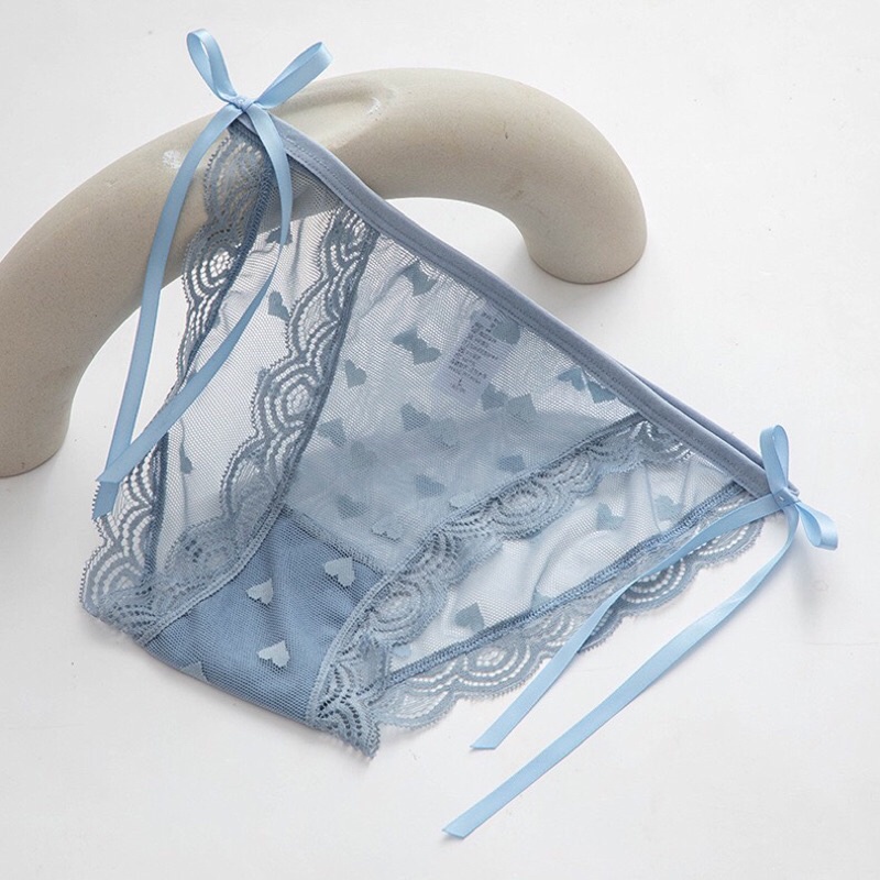 Quần lót nữ ren tim quyến rũ đính nơ sexy viền ren 3399