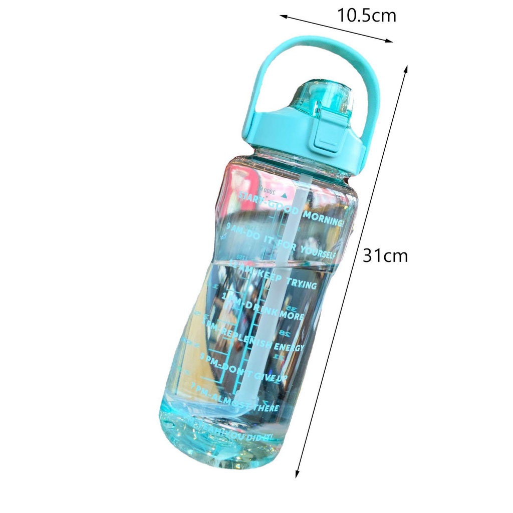 Bình Nước Dung Tích Lớn 2000ml Tiện Dụng Khi Đi Xe Đạp