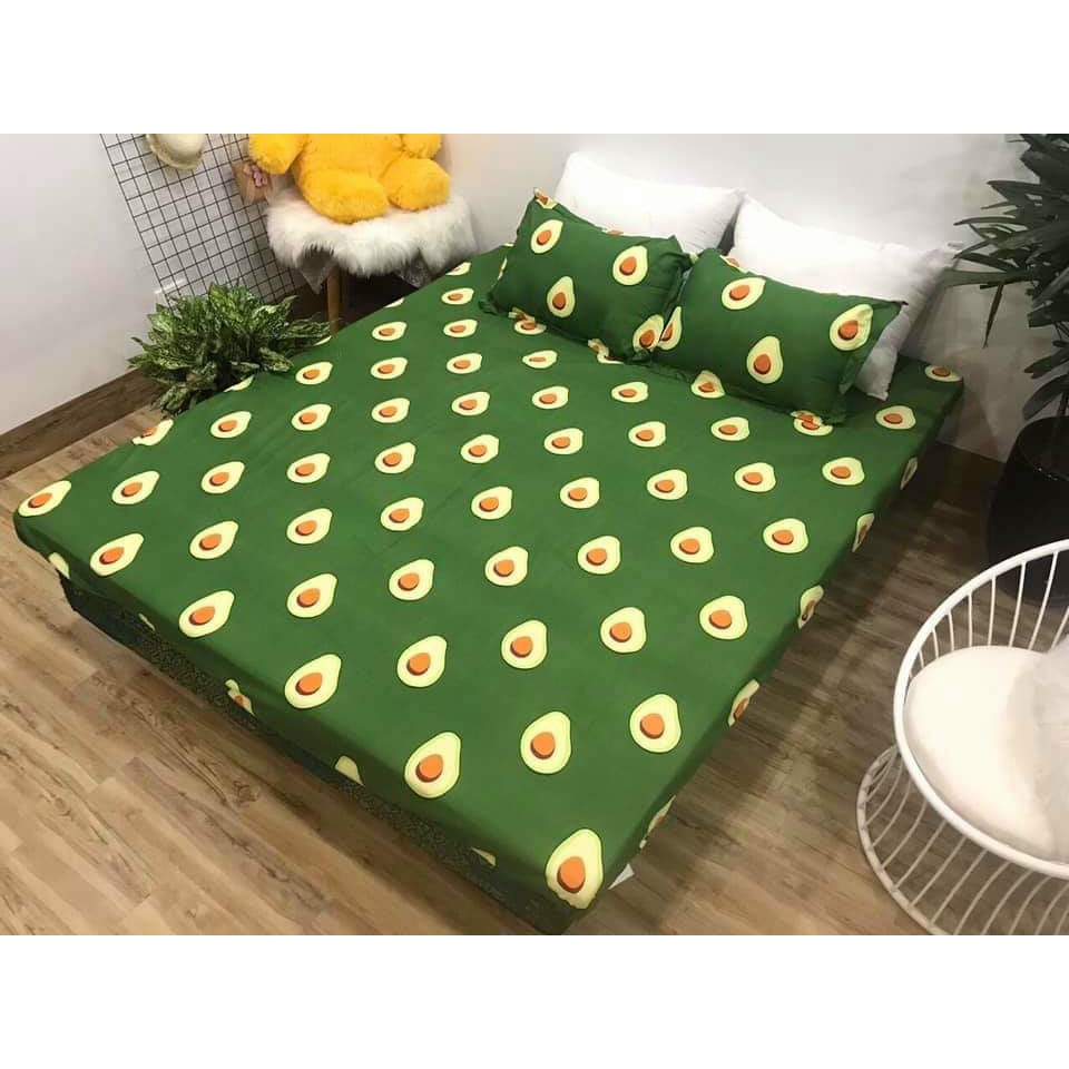 (Giá sỉ) ️ Bộ ga giường 3 món Cao Cấp Poly Cotton mẫu Thỏ nâu, loại đẹp nhiều mẫu full size (Drap giường + 2 vỏ gối)