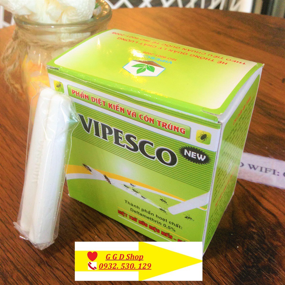 (Hộp 20 Viên) Thuốc Diệt Kiến Gián VIPESCO Dạng Viên Phấn