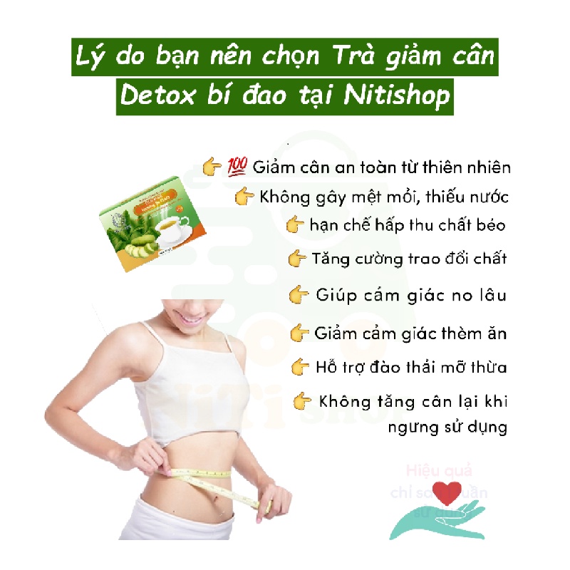 Trà giảm cân bí đao detox trà giảm cân nhanh X3