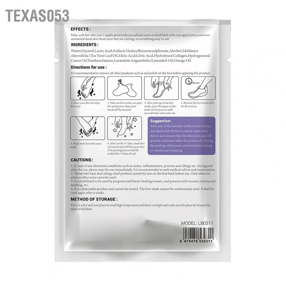 [Hàng mới về] Mặt nạ chân dạng lột giúp tẩy tế bào chết dưỡng ẩm cho da khô chai sần