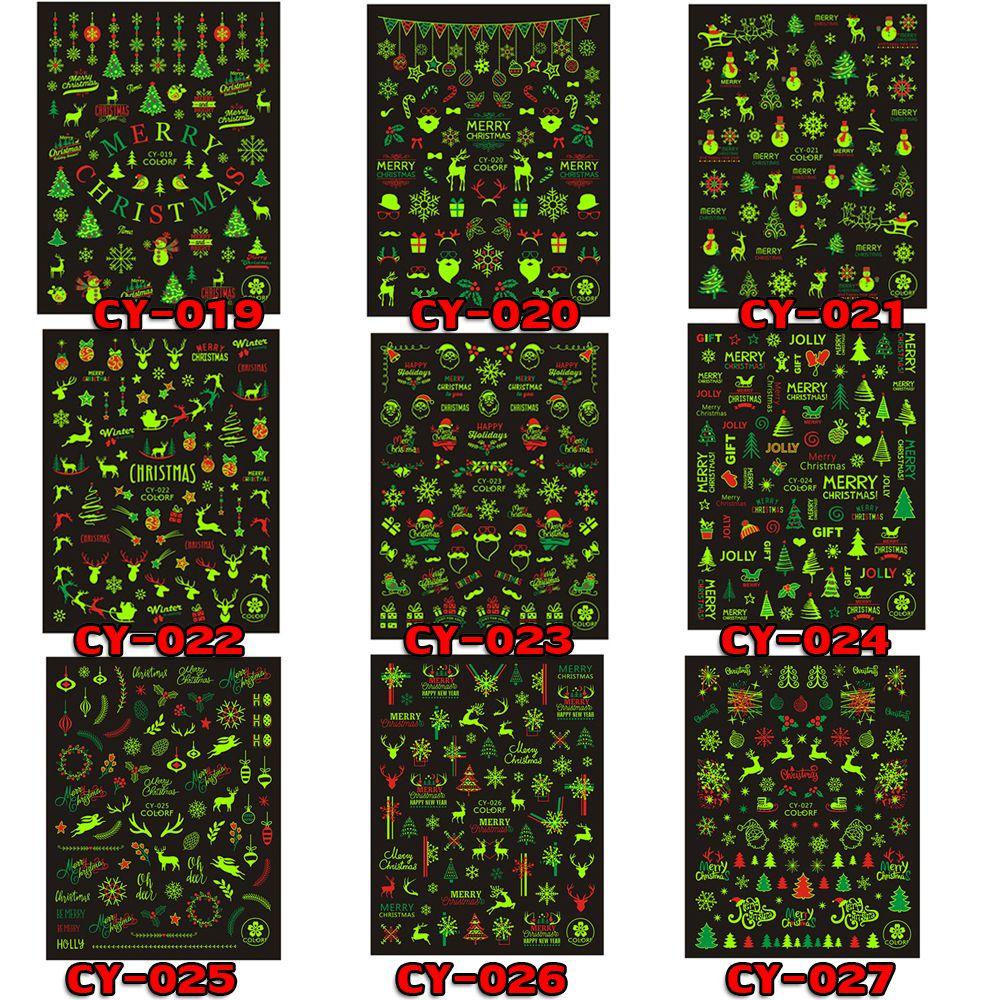 Sticker 3D Phát Quang Dán Móng Nghệ Thuật