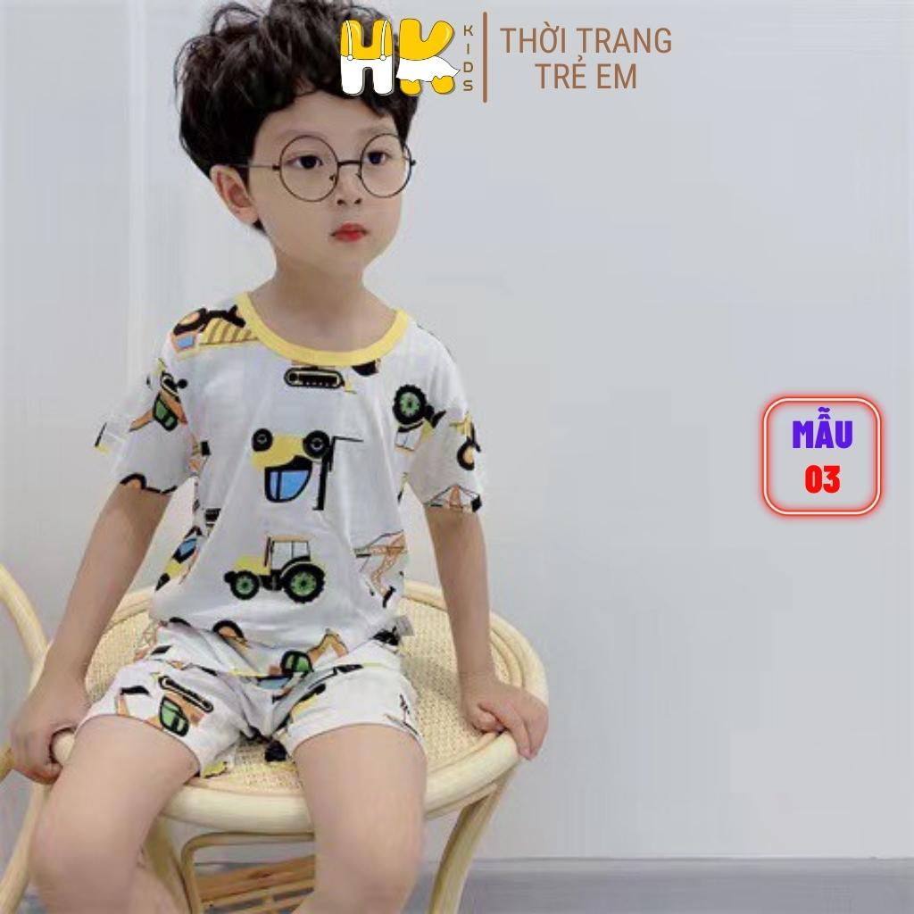 Bộ quần áo cộc tay cho bé HK KIDS, chất cotton sợi tre lưới mềm mịn, thông thoáng, thấm hút mồ hôi tốt (mẫu 1-7)