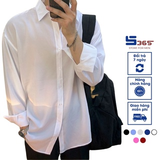 Sơ mi trắng dài tay, dáng ôm, vải co giãn siêu mát - SML