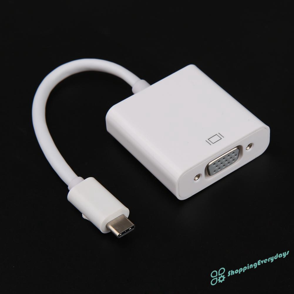 SV  USB 3.1 Type C Male to VGA Female 1080P Adapter for Macbook 12" ❤❤