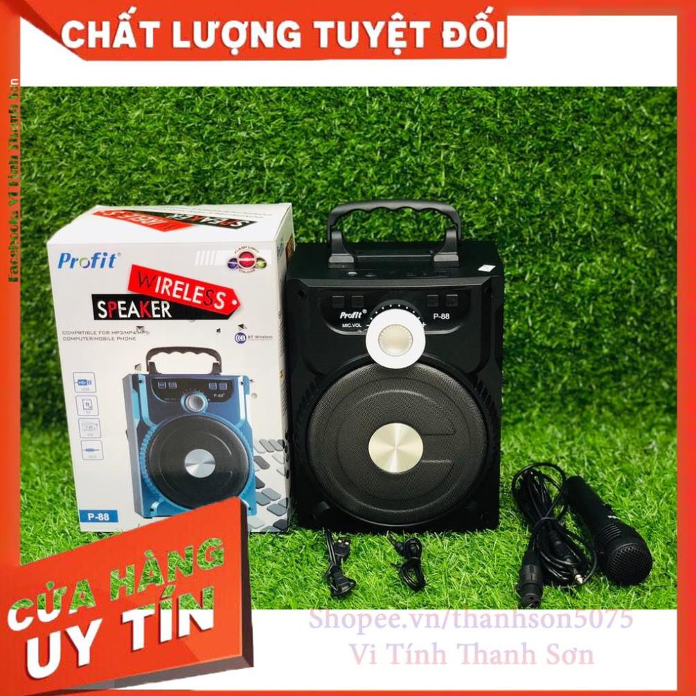 [Mã TH10KD20  hoàn đến10K xu] LOA KARAOKE XÁCH TAY MINI BLUETOOTH P88 + TẶNG KÈM MICRO - Vi Tính Thanh Sơn