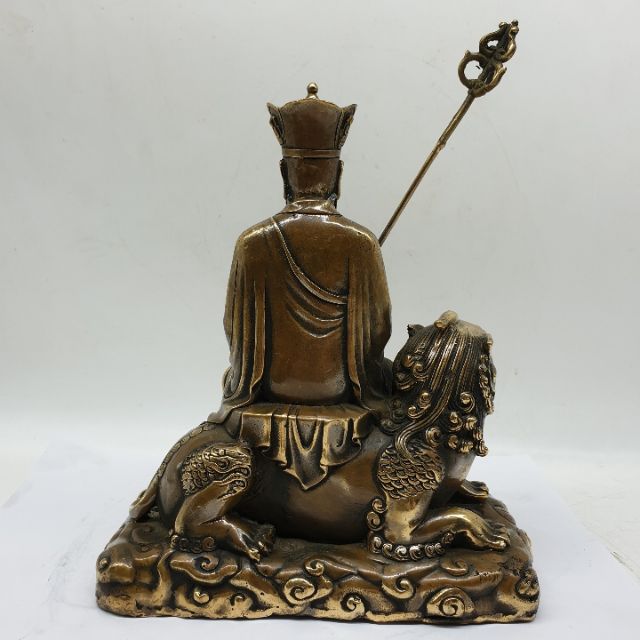 Tượng đồng Bồ Tát Địa Tạng cưỡi linh thú