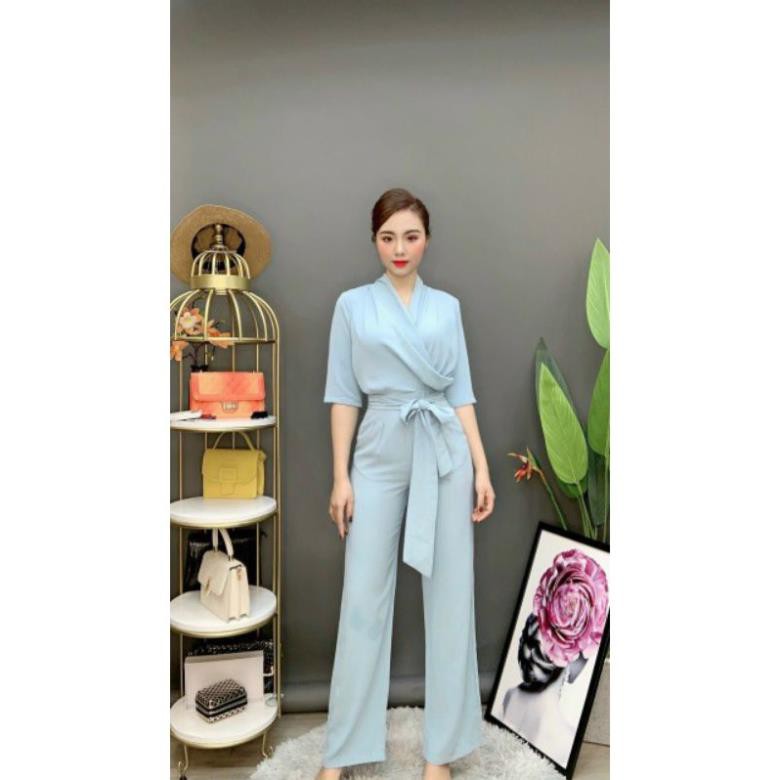 SHOP DẠ HỘI  Jumpsuit dài thắt eo (ảnh thật) cao cấp tặng hoa tai