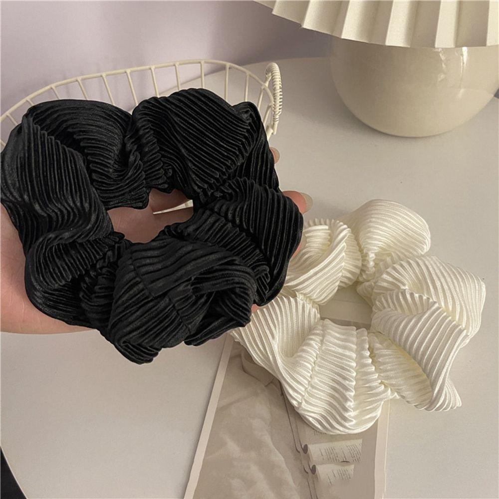 Dây Buộc Tóc Cao Su Lụa Satin Màu Trơn Đơn Giản VANES1