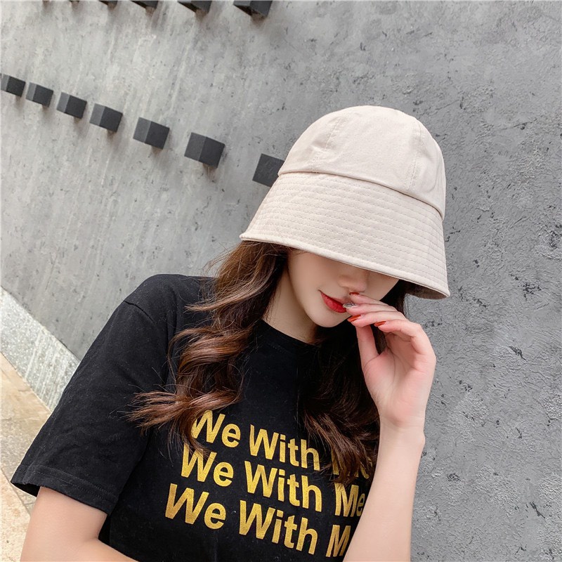 Mũ bucket nón vành cụp trơn nhiều màu phong cách Ulzzang Unisex