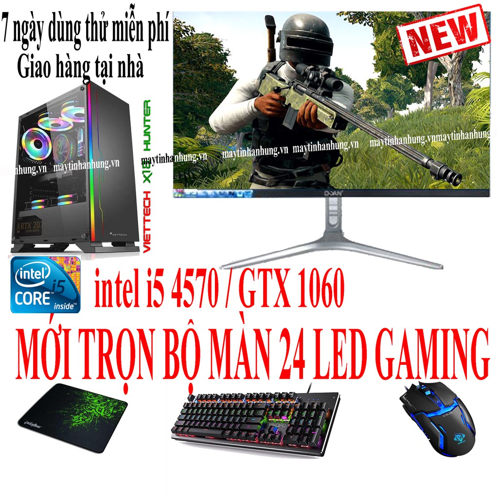 Bộ máy tính để bàn chơi game ( chơi đươc 100% các game ) giá rẻ hiệu năng cao màn 24 inch tràn viền Led tấm nền IPS