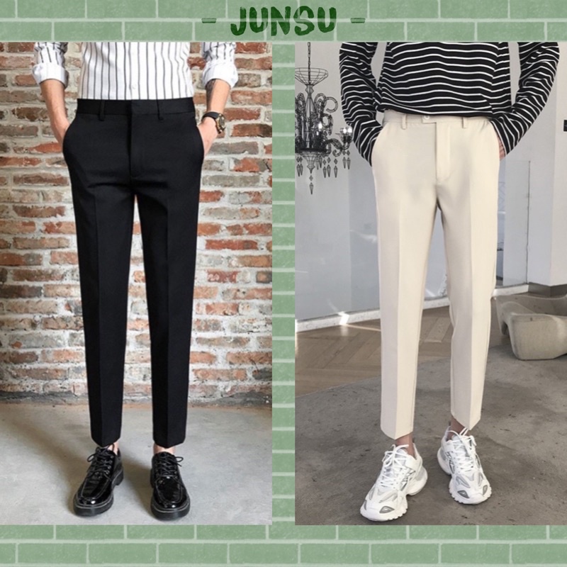Quần tây nam ống côn Premium ASOS vải tuyết hàn cao cấp viscose co giãn nhẹ thời trang nam âu hàn quốc JUNSU
