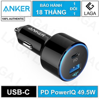 Cốc Sạc Ô Tô ANKER PowerDrive II PD 49.5W Power Delivery PowerIQ 2.0 - A2229