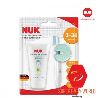 Bộ bàn chải và kem đánh răng nuk cho bé 3-36 tháng
