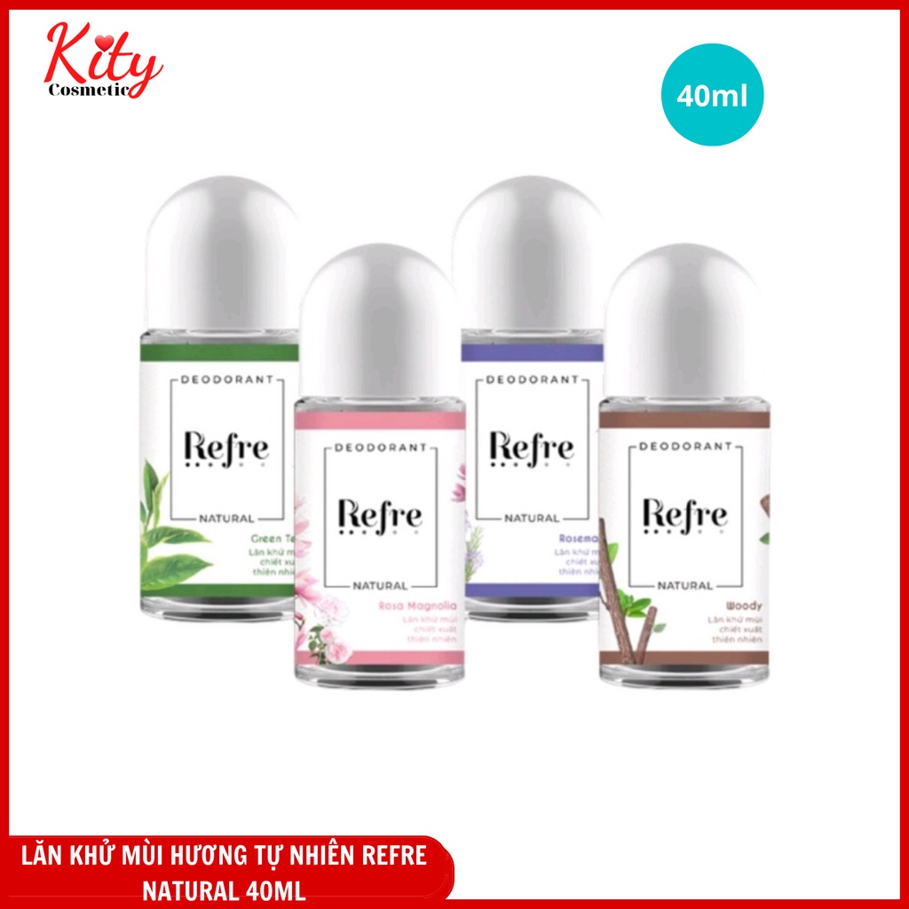 Lăn Khử Mùi Hương Tự Nhiên giúp trắng da Refre Natural 40ml