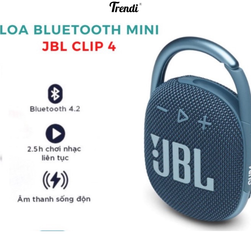 Loa Bluetooth JBL Clip4 Loa Dã Ngoại Du Lịch Ngoài Trời Chống Nước Có Móc Treo Bluetooth5.1