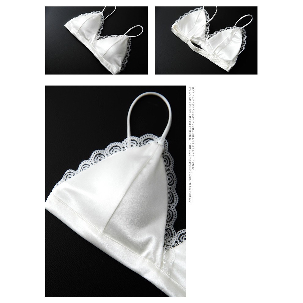[Mã FAMARAL1 giảm 10K đơn 50K] Áo Bra Lụa Satin Vanvene Đen Trắng Dây Lưng Chun Free Size 45-55Kg A500 | BigBuy360 - bigbuy360.vn