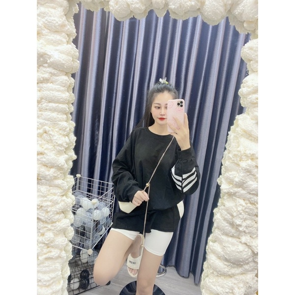 Áo Thun Cotton Tay Dài Sọc Tay 🥰🥰 Hàng Xịn Đẹp Sẵn Fom To Rộng&lt;65kg