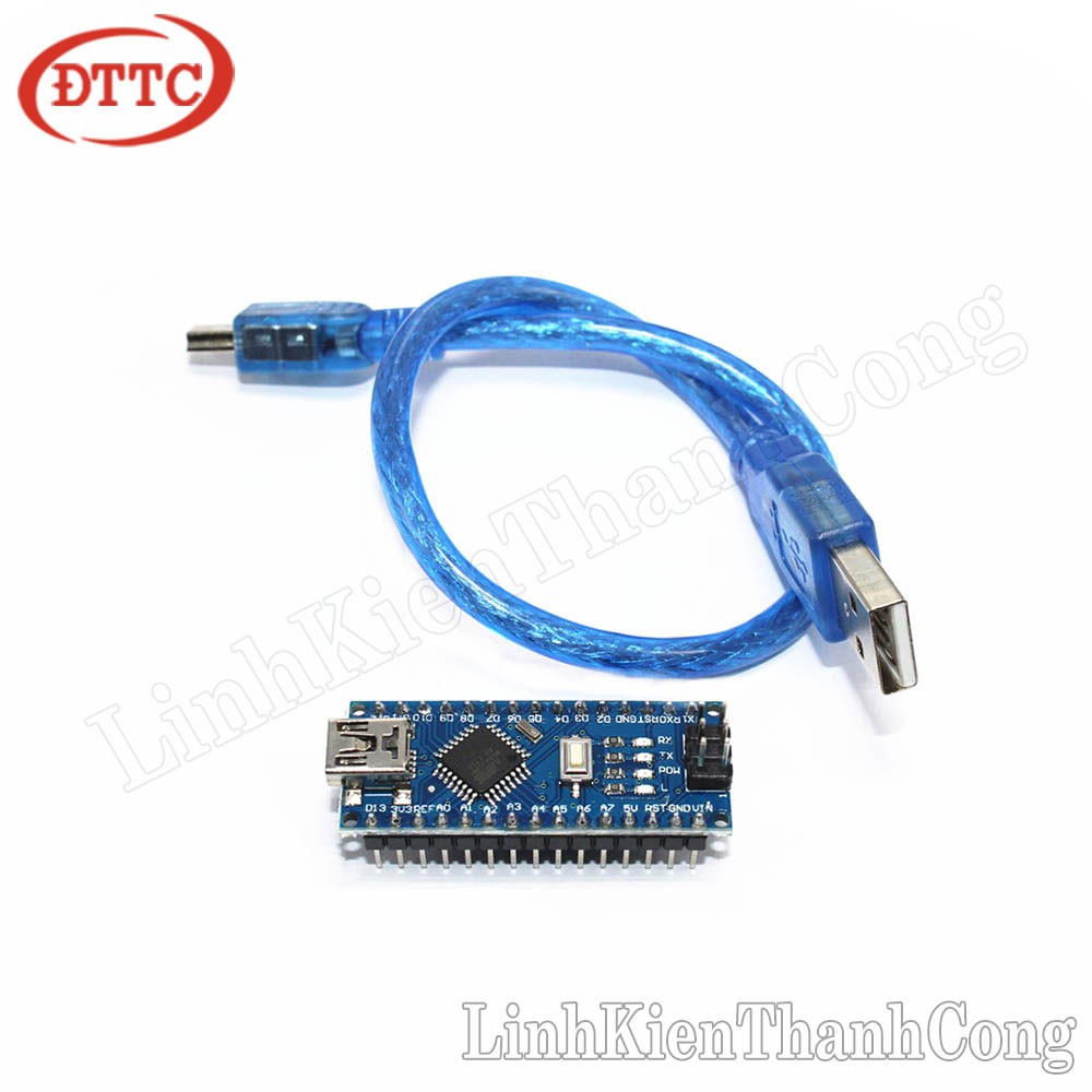 Kit Arduino Nano V3.0 - Chip ATmega328P + Cáp USB