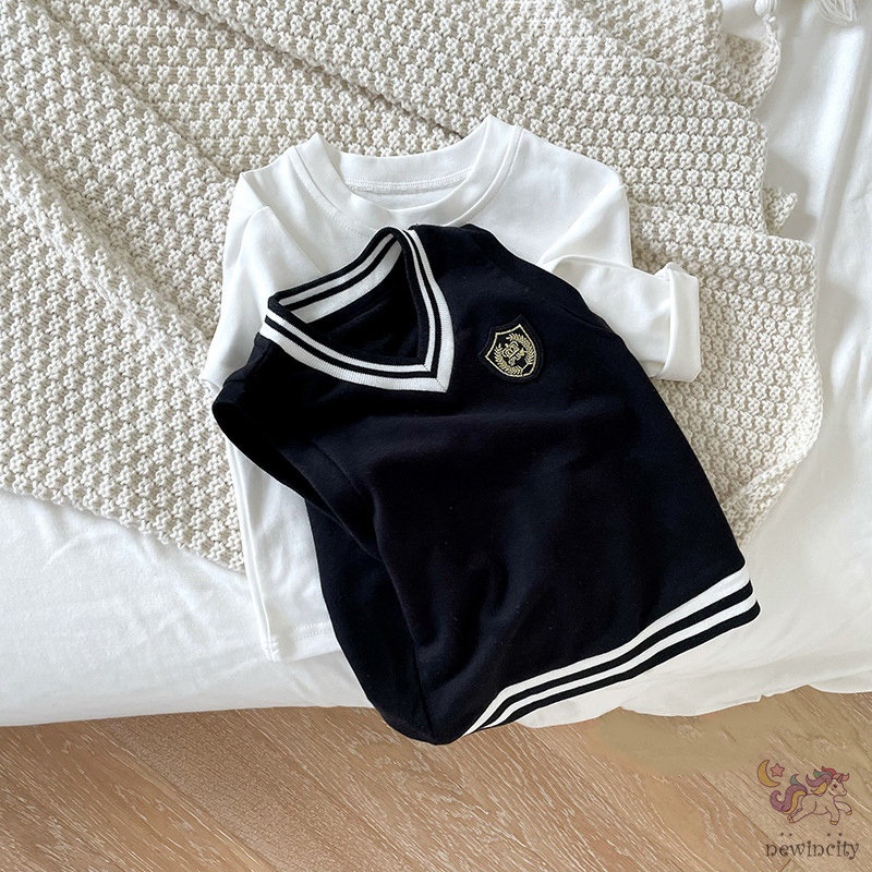 Áo ba lỗ không tay cổ chữ V phong cách mùa đông Hàn Quốc cho bé trai