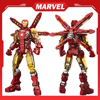 Đồ chơi giáo dục lắp ráp mô hình super robot marvel iron man mk85 mecha tony stark 6009 the avengers 1339pcs
