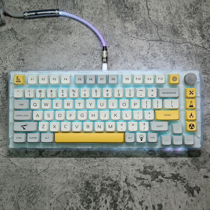 Keycap công nghiệp MDA Hồ sơ phong cách cổ điển 127 phím PBT Dye thăng hoa bàn phím cơ Keycaps