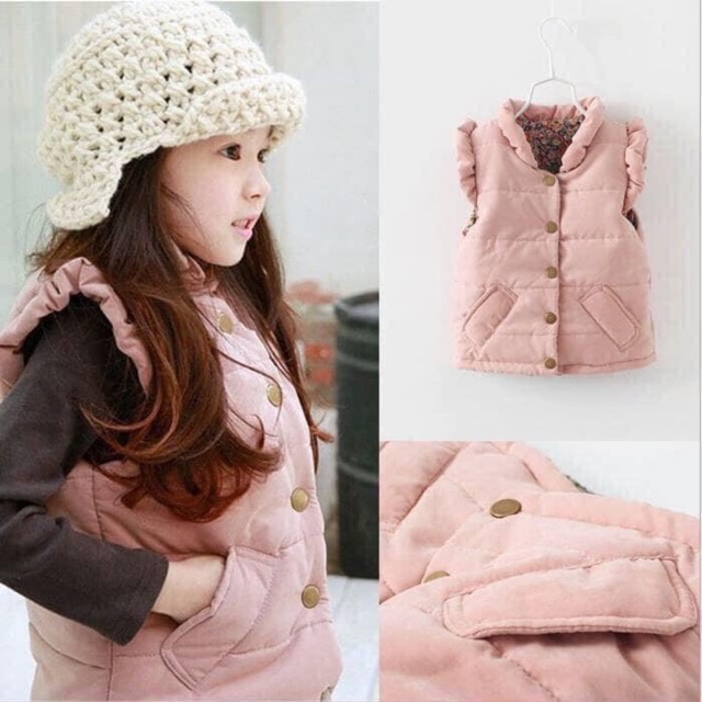 Áo khoác hồng trẻ em