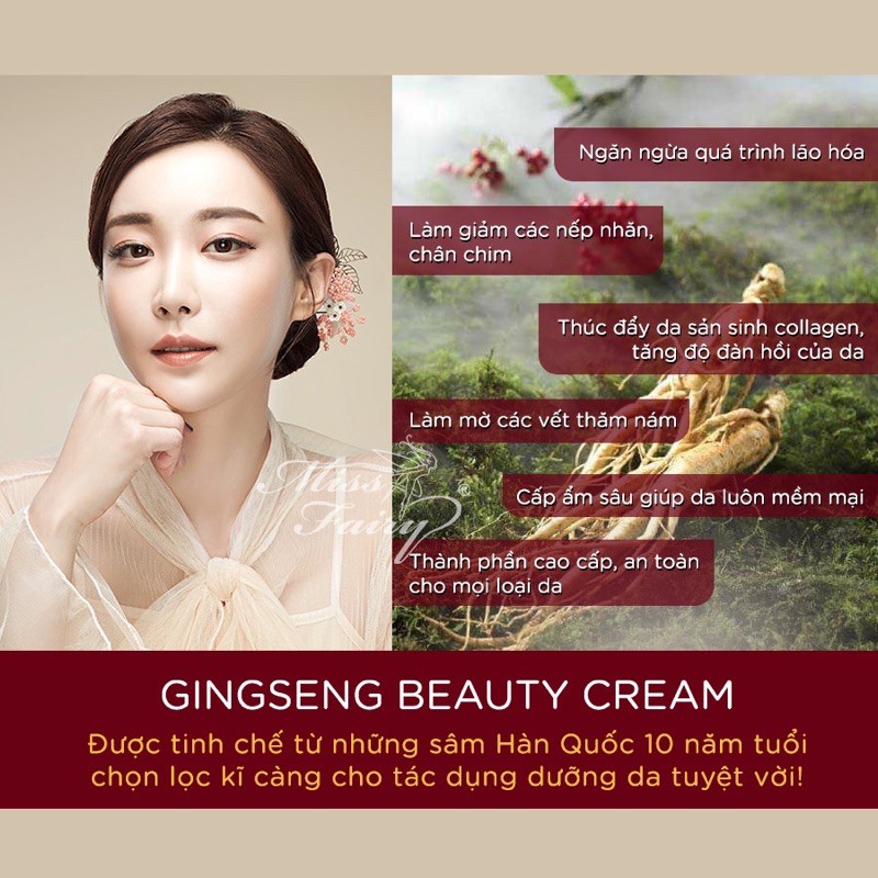 KEM MISSFAIRY NHÂN SÂM DƯỠNG TÁI TẠO DA, CHỐNG LÃO HOÁ TINH CHẤT NHÂN SÂM - GINSENG