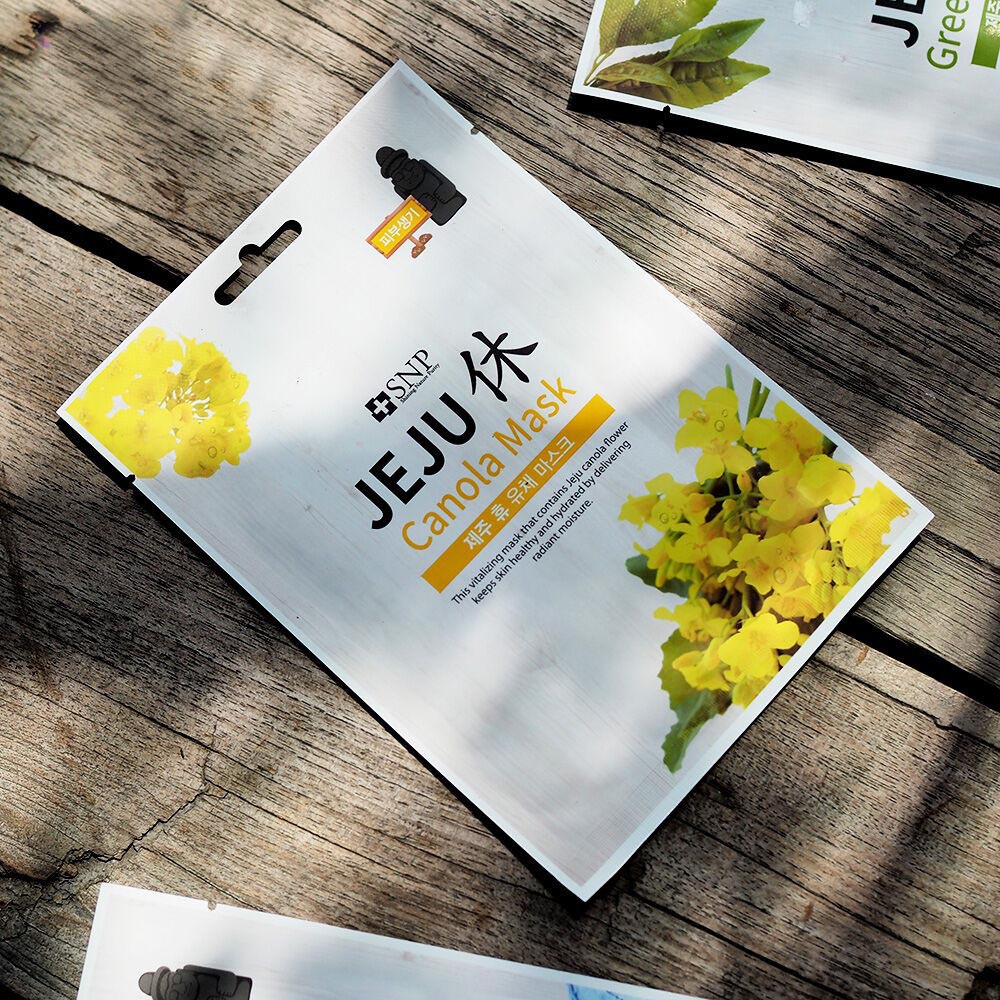 Mặt nạ dưỡng da SNP hoa cải dầu cấp ẩm, mịn da - Jeju Canola Mask - 1 miếng