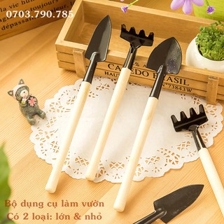 Bộ dụng cụ làm vườn trồng sen đá, xương rồng, tiểu cảnh